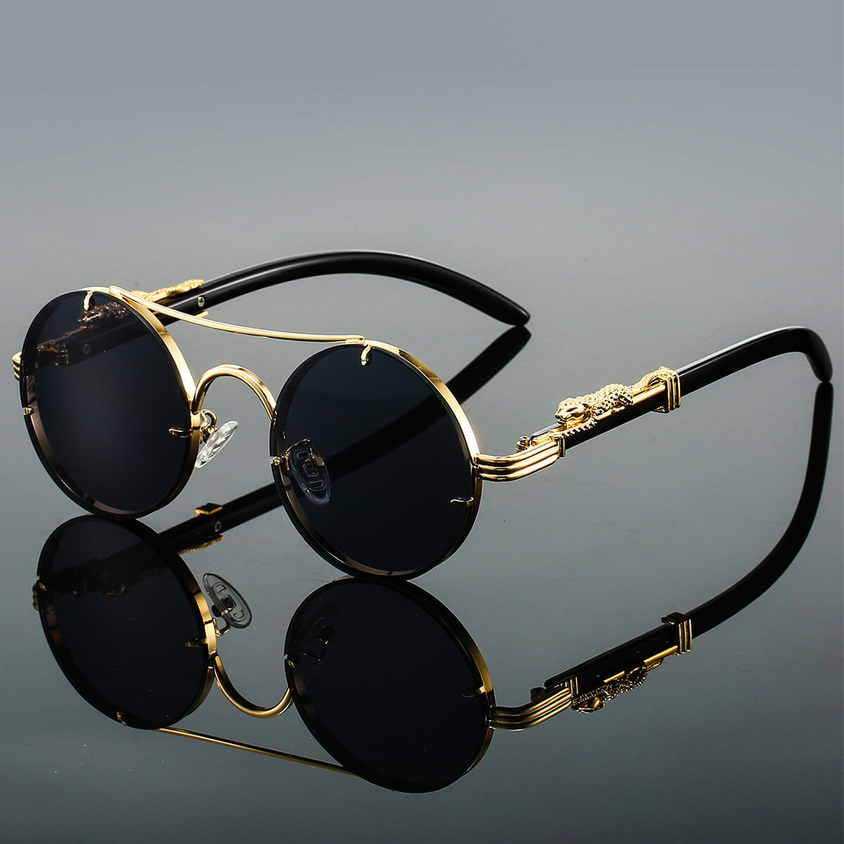 Lunettes de soleil rétro monture angulaire style sobre et élégant homme – Reugny