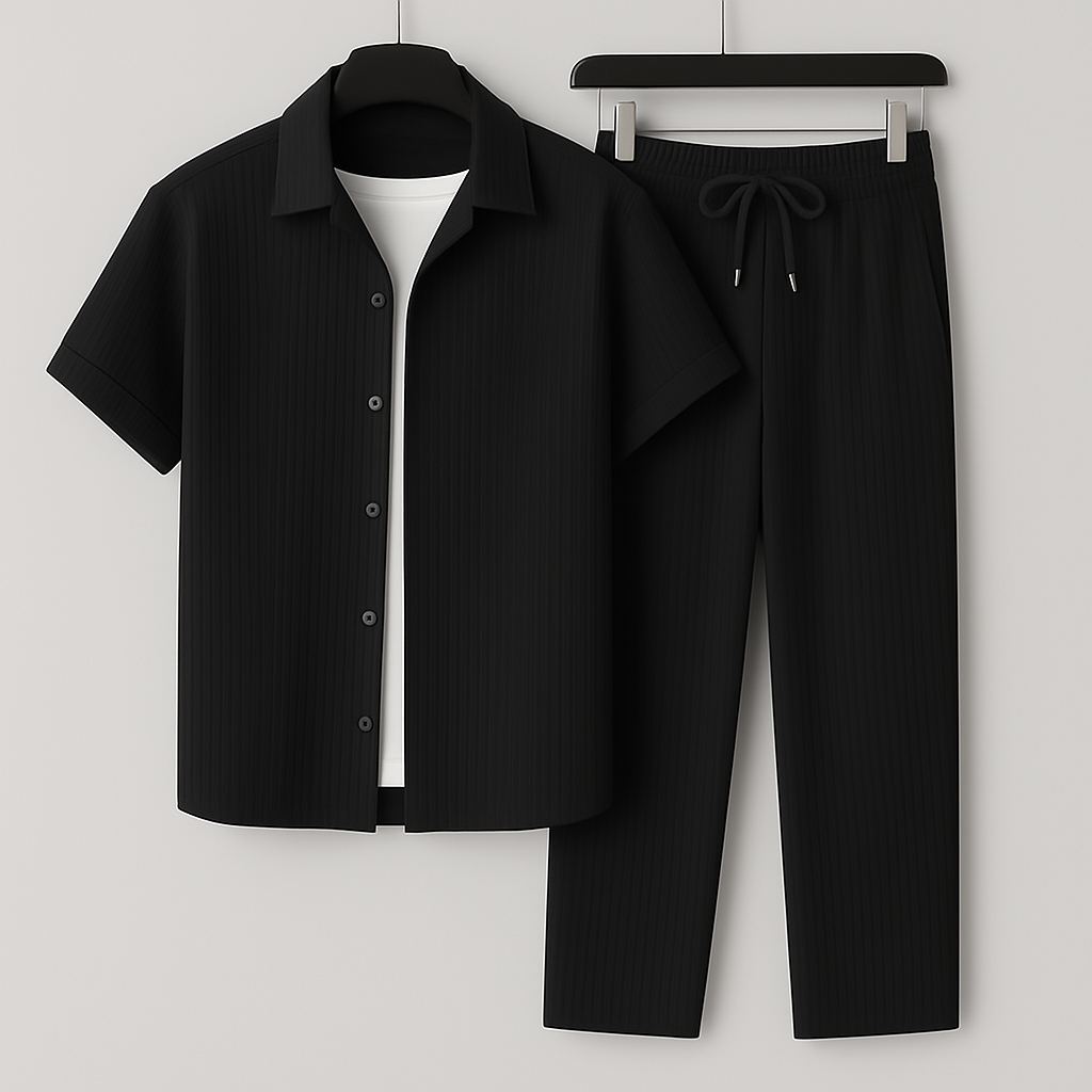 Ensemble deux pièces à texture plissée