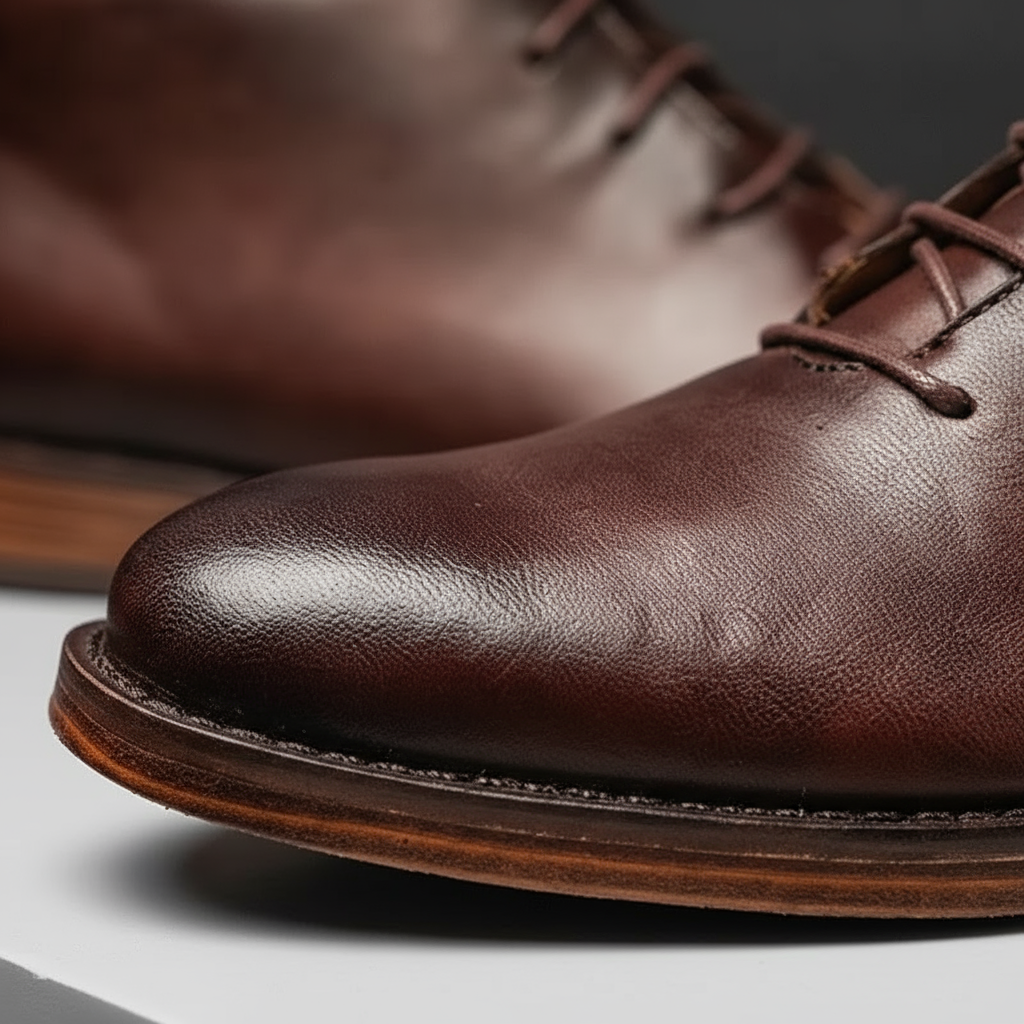 Bottes à lacets tige montante empeigne lisse bout rond homme – Gien