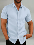 Chemise manches courtes boutonnée décontractée