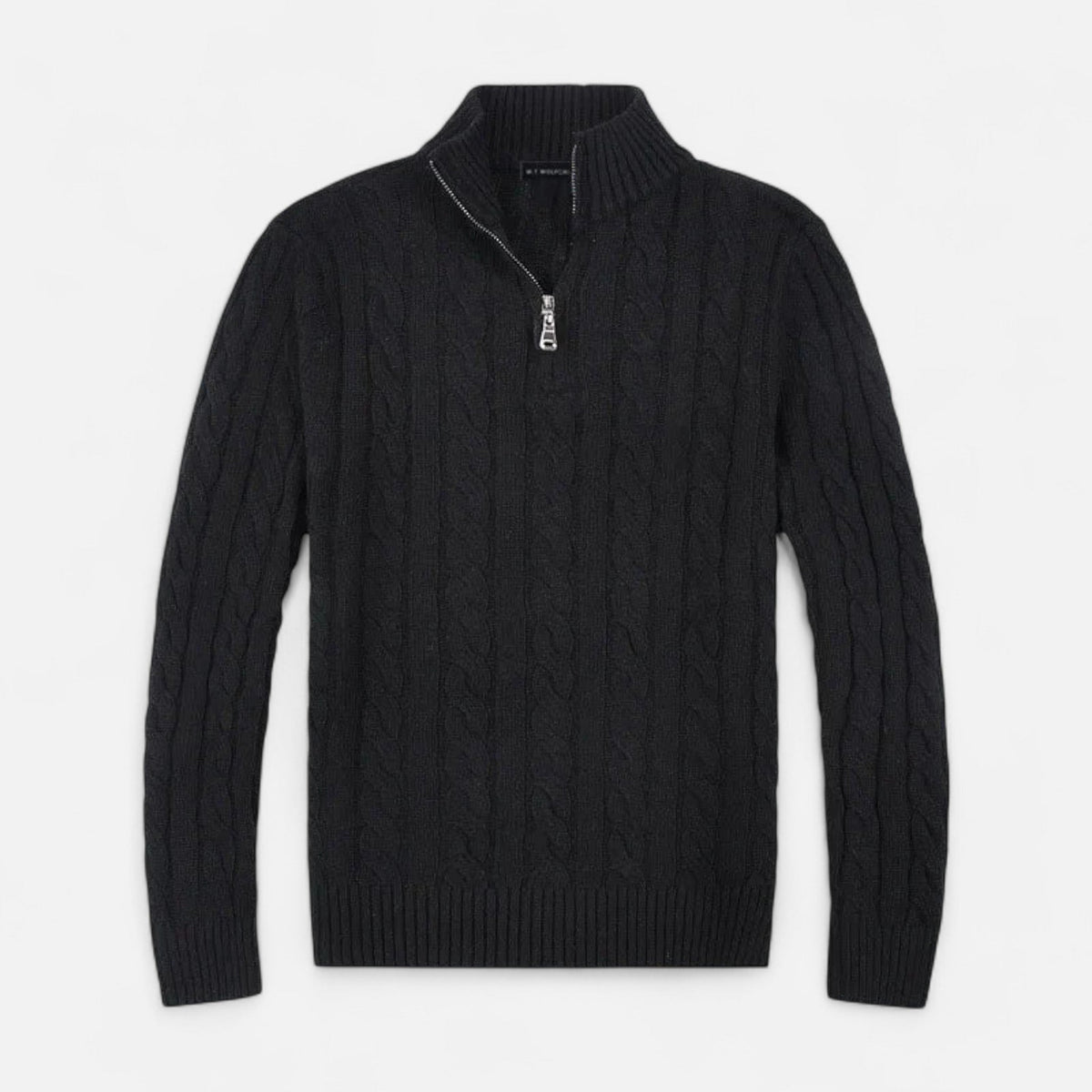 Pull camionneur demi-zip maille torsadée homme