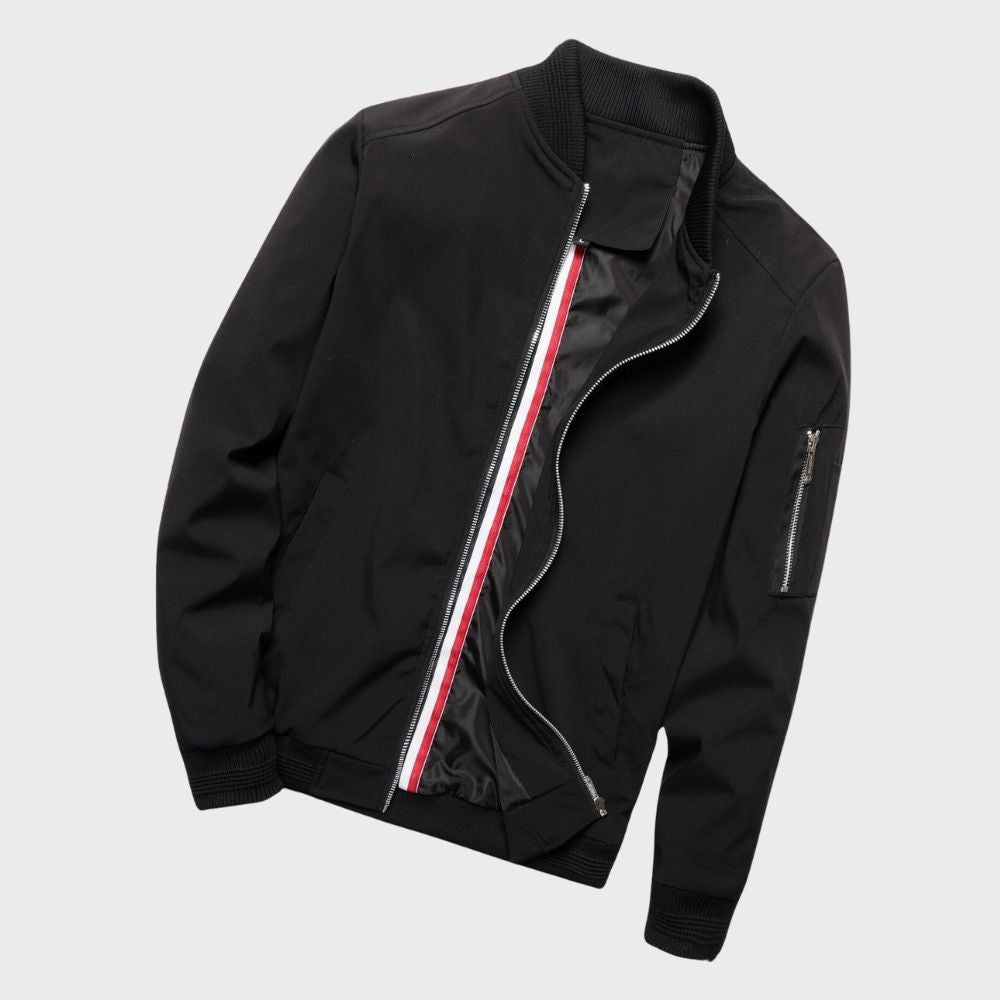 Blouson bomber léger zippé noir
