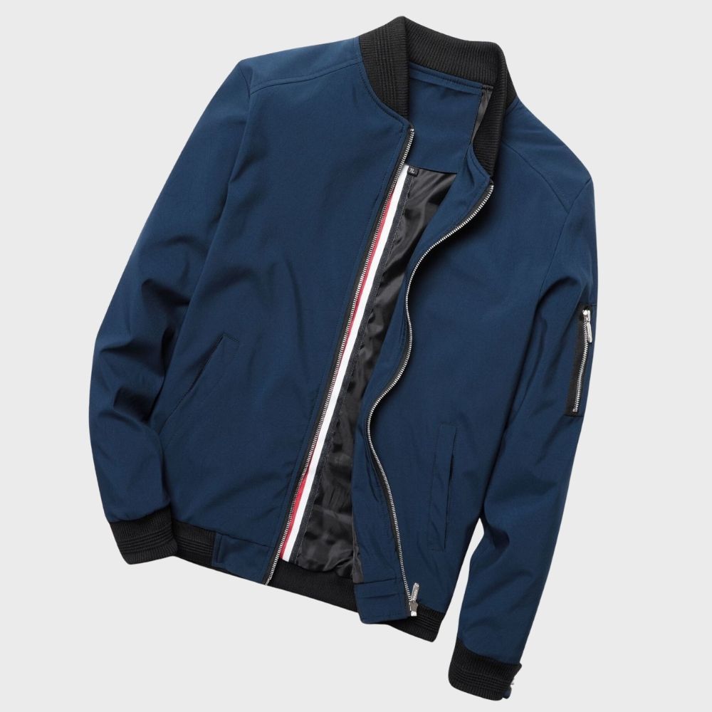 Blouson bomber léger zippé noir