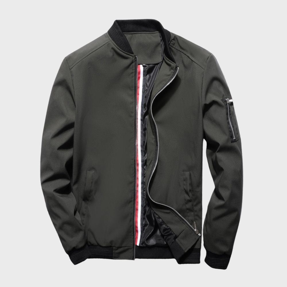 Blouson bomber léger zippé noir