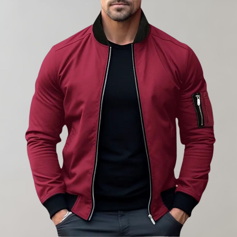 Blouson bomber léger zippé noir