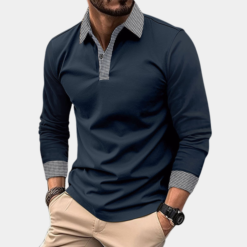Polo manches longues coupe décontractée au style intemporel homme – Temple