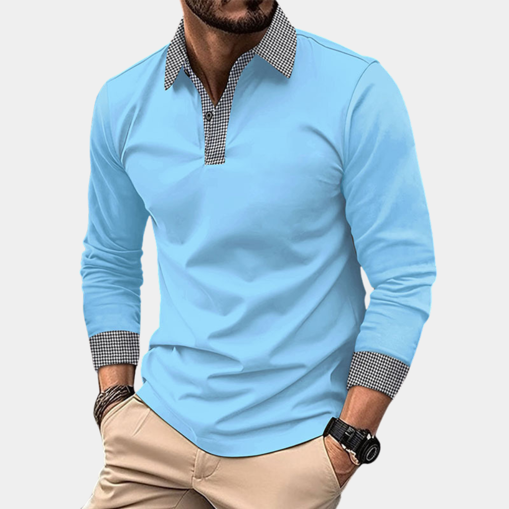 Polo manches longues coupe décontractée au style intemporel homme – Temple