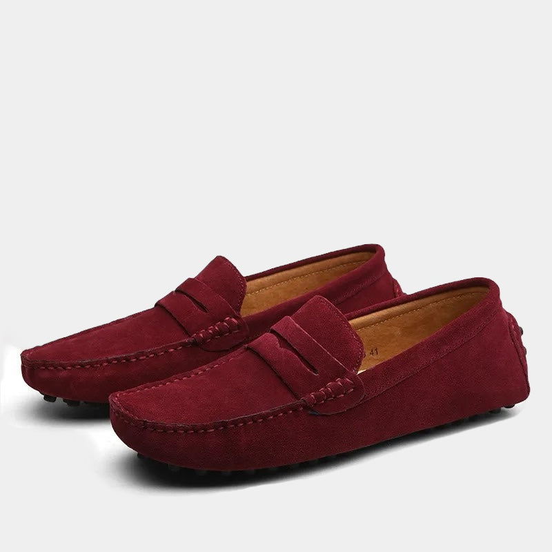 Mocassins à bride aspect daim