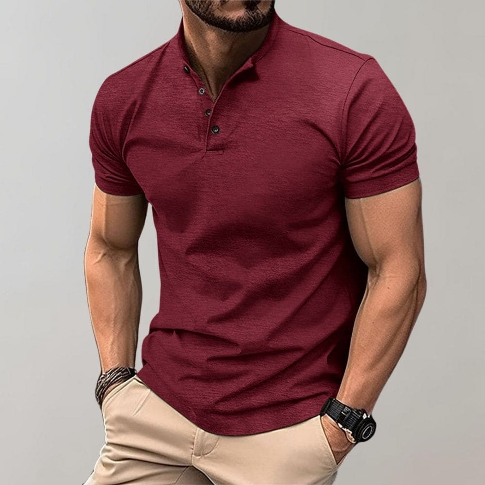 Polo classique à patte boutonnée