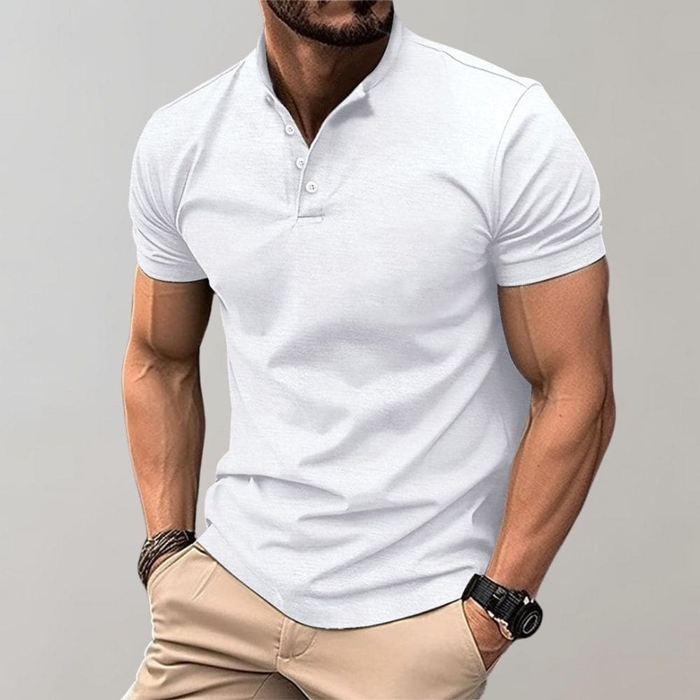 Polo classique à patte boutonnée