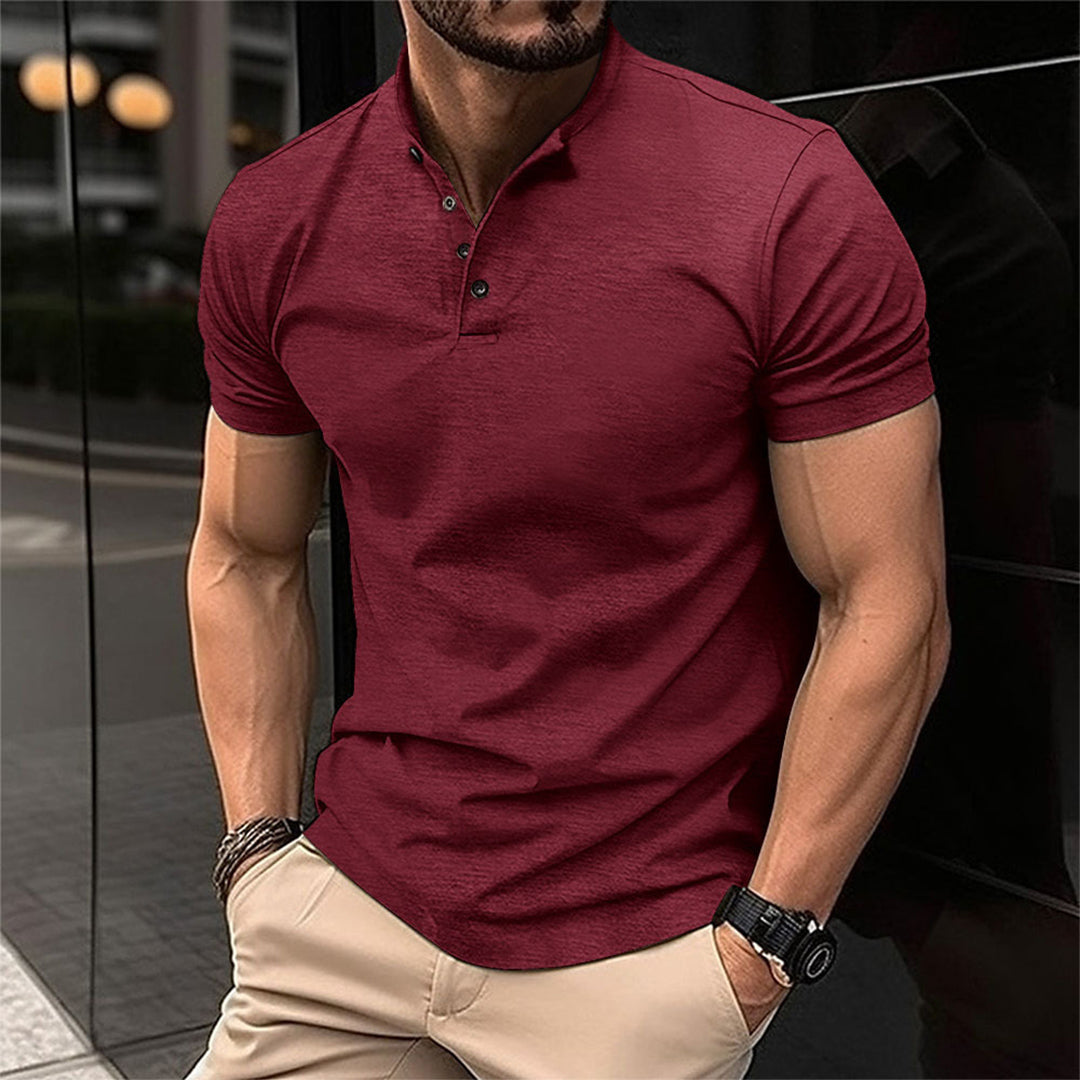 Polo slim col boutonné coupe ajustée silhouette athlétique homme – Agen