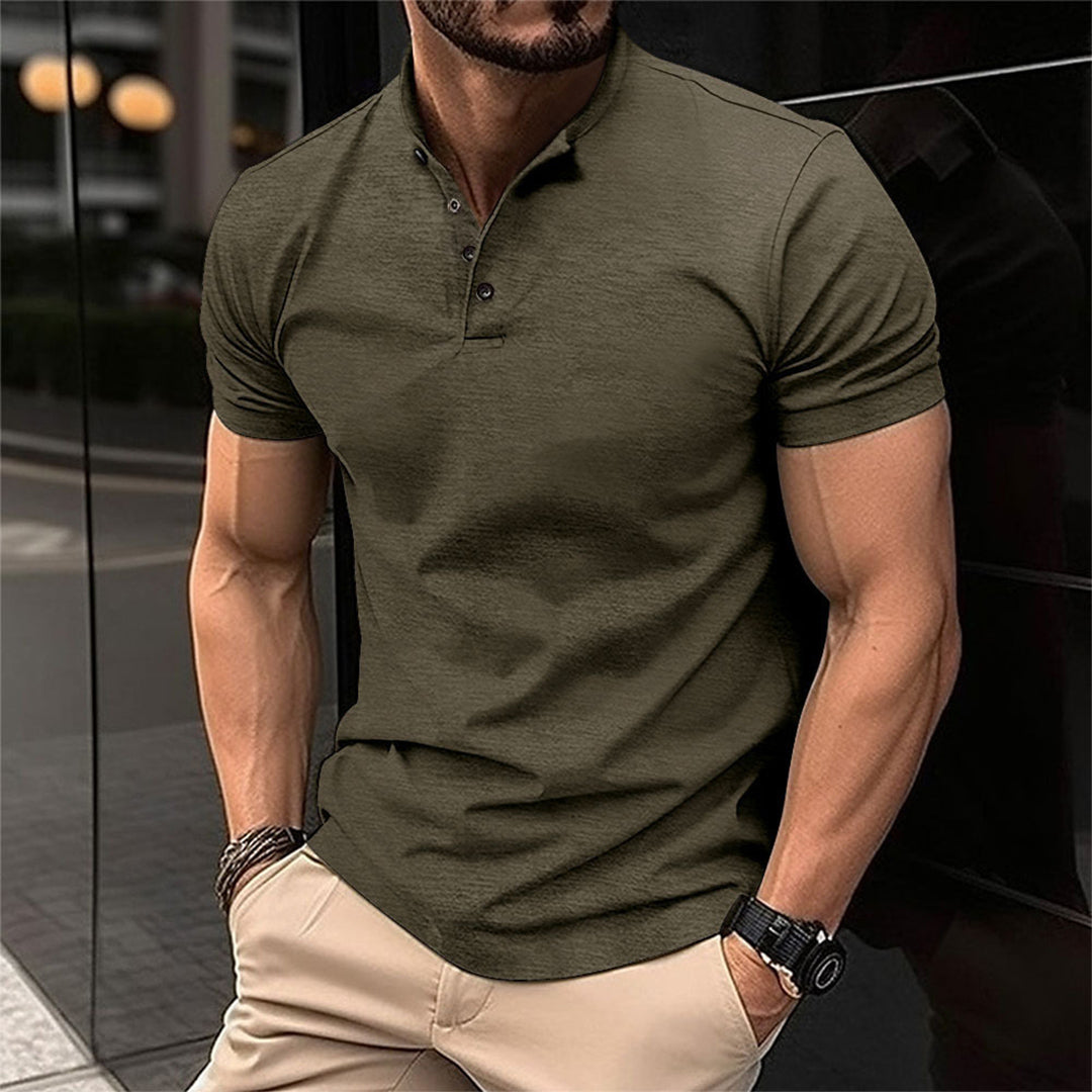 Polo slim col boutonné coupe ajustée silhouette athlétique homme – Agen