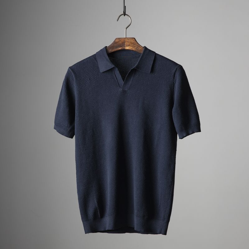 Polo en maille tricotée épurée