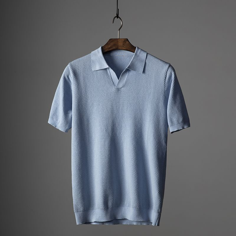 Polo en maille tricotée épurée