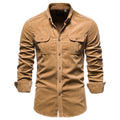 Chemise en velours décontractée coupe soignée pour la mi-saison homme – Landerneau
