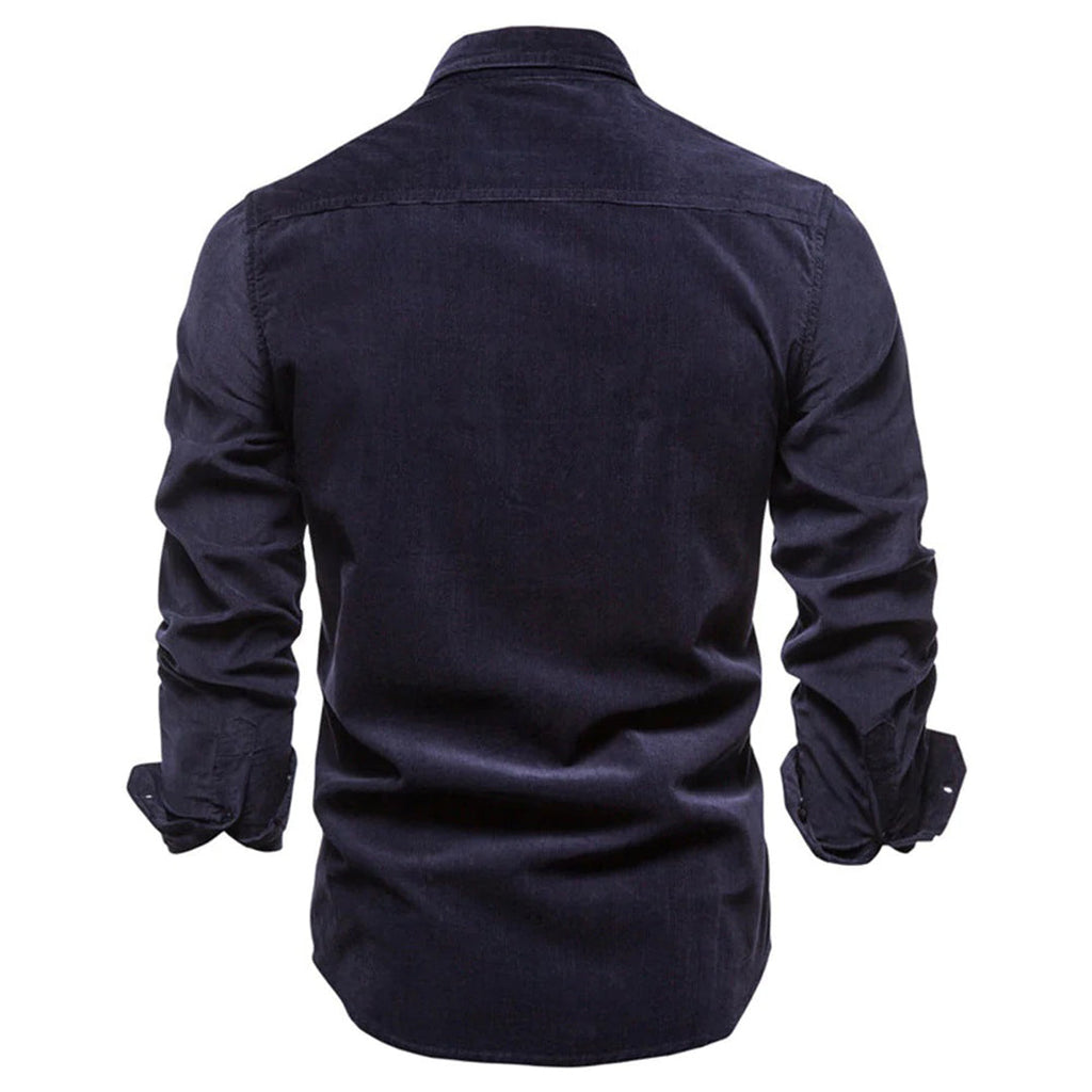 Chemise en velours décontractée coupe soignée pour la mi-saison homme – Landerneau