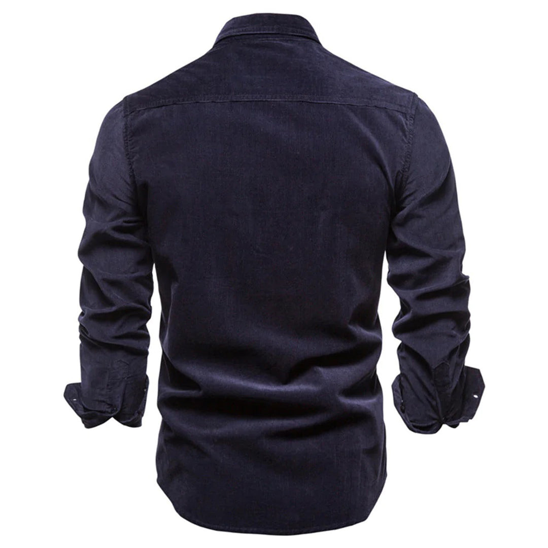 Chemise en velours décontractée coupe soignée pour la mi-saison homme – Landerneau