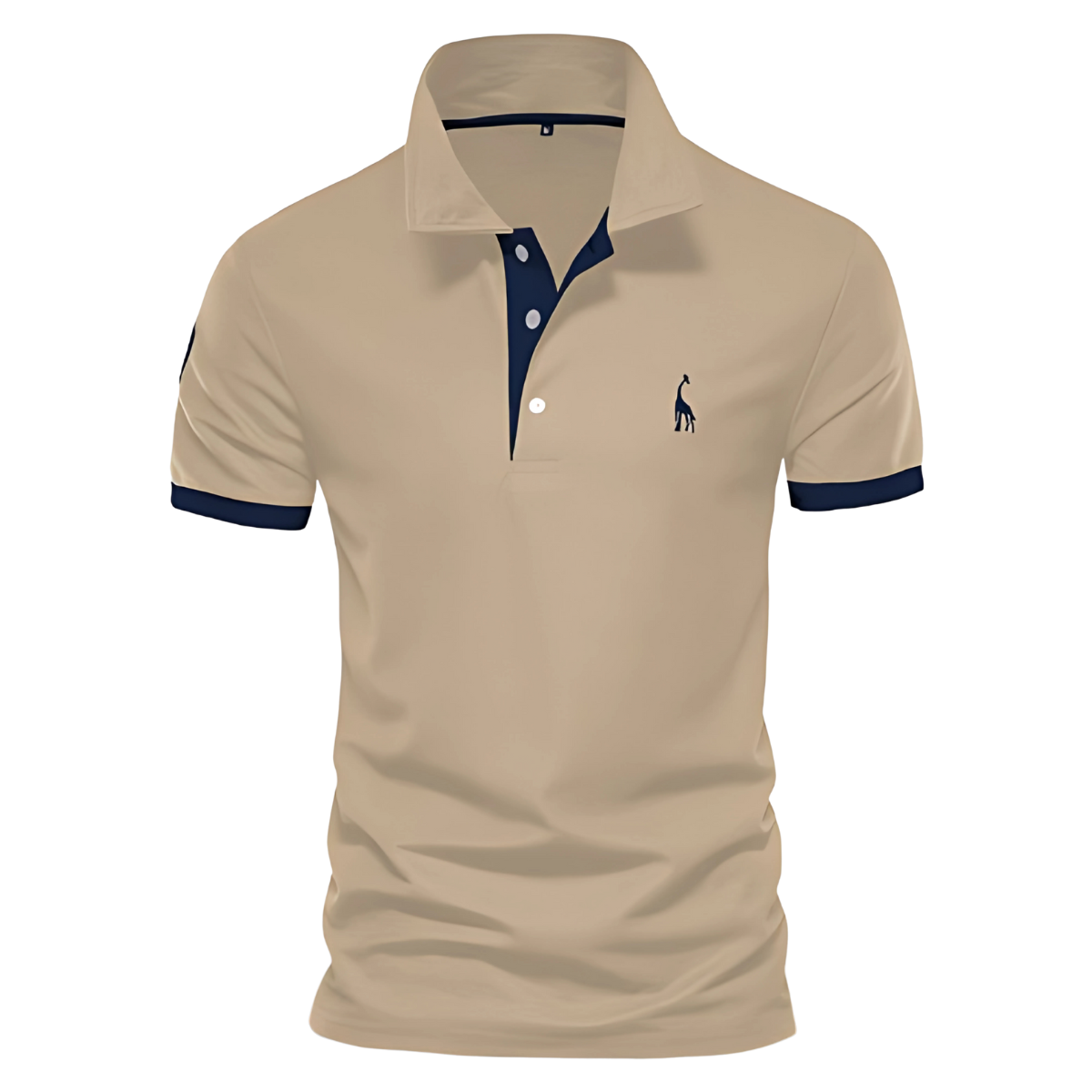 T-shirt polo casual coupe confort au style intemporel homme – Sable