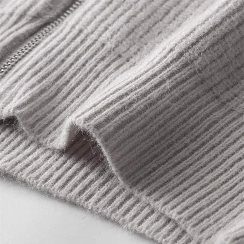 Cardigan en cachemire à col montant et zip intégral douceur raffinée homme – La Tremblade