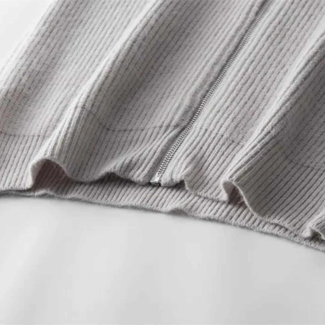 Cardigan en cachemire à col montant et zip intégral douceur raffinée homme – La Tremblade