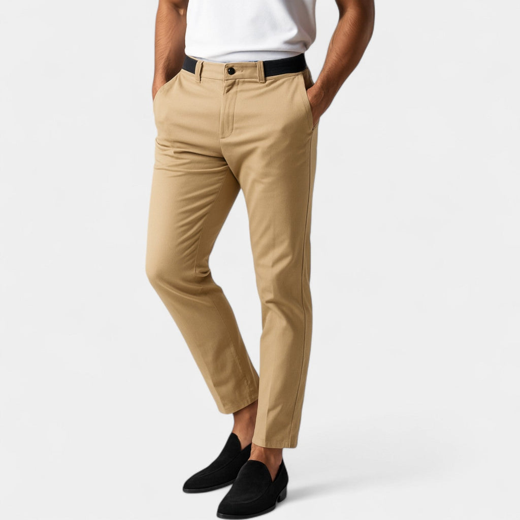 Pantalon chino en coton stretch coupe ajustée homme – Montagny