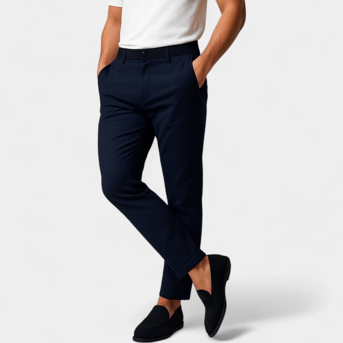 Pantalon chino en coton stretch coupe ajustée homme – Montagny