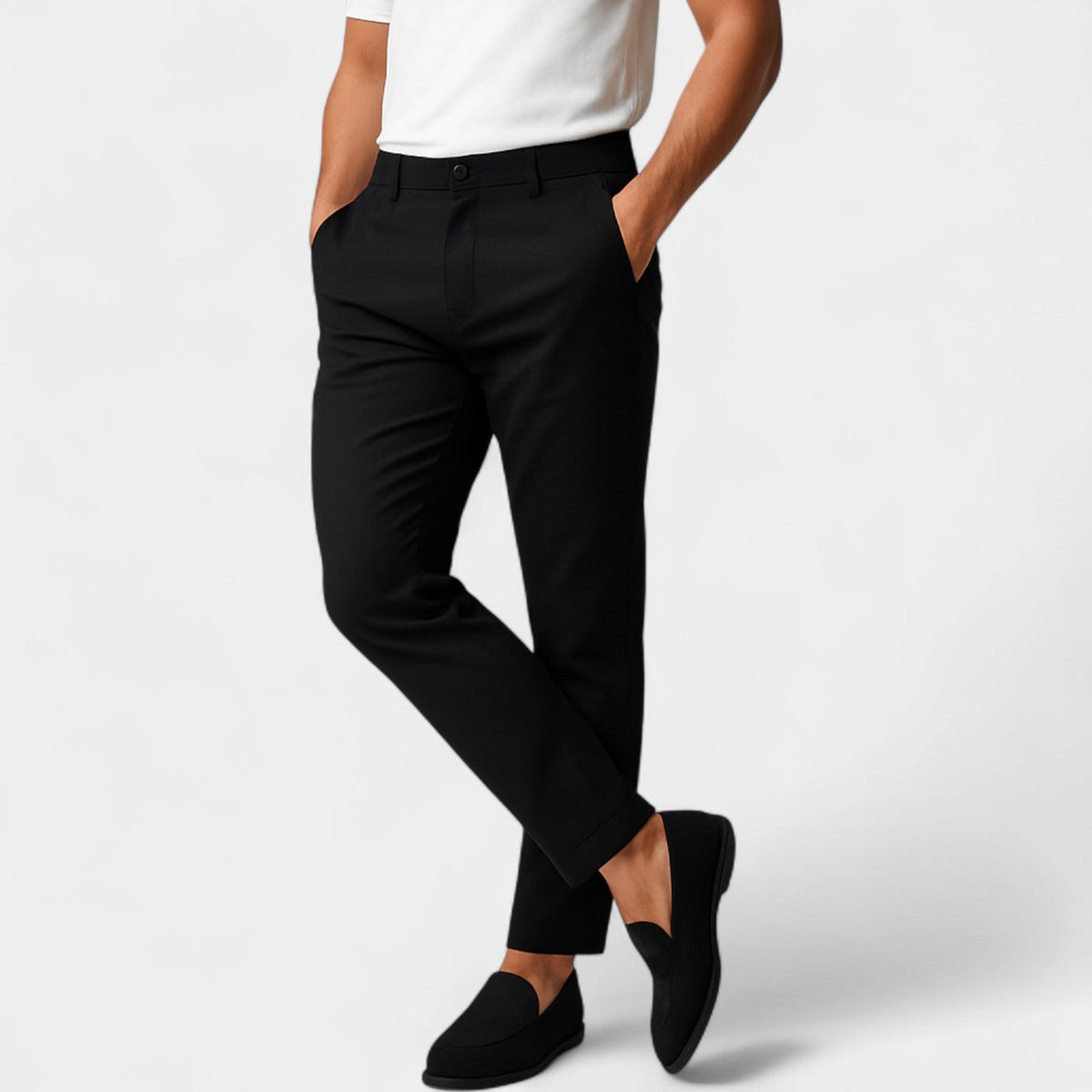 Pantalon chino en coton stretch coupe ajustée homme – Montagny
