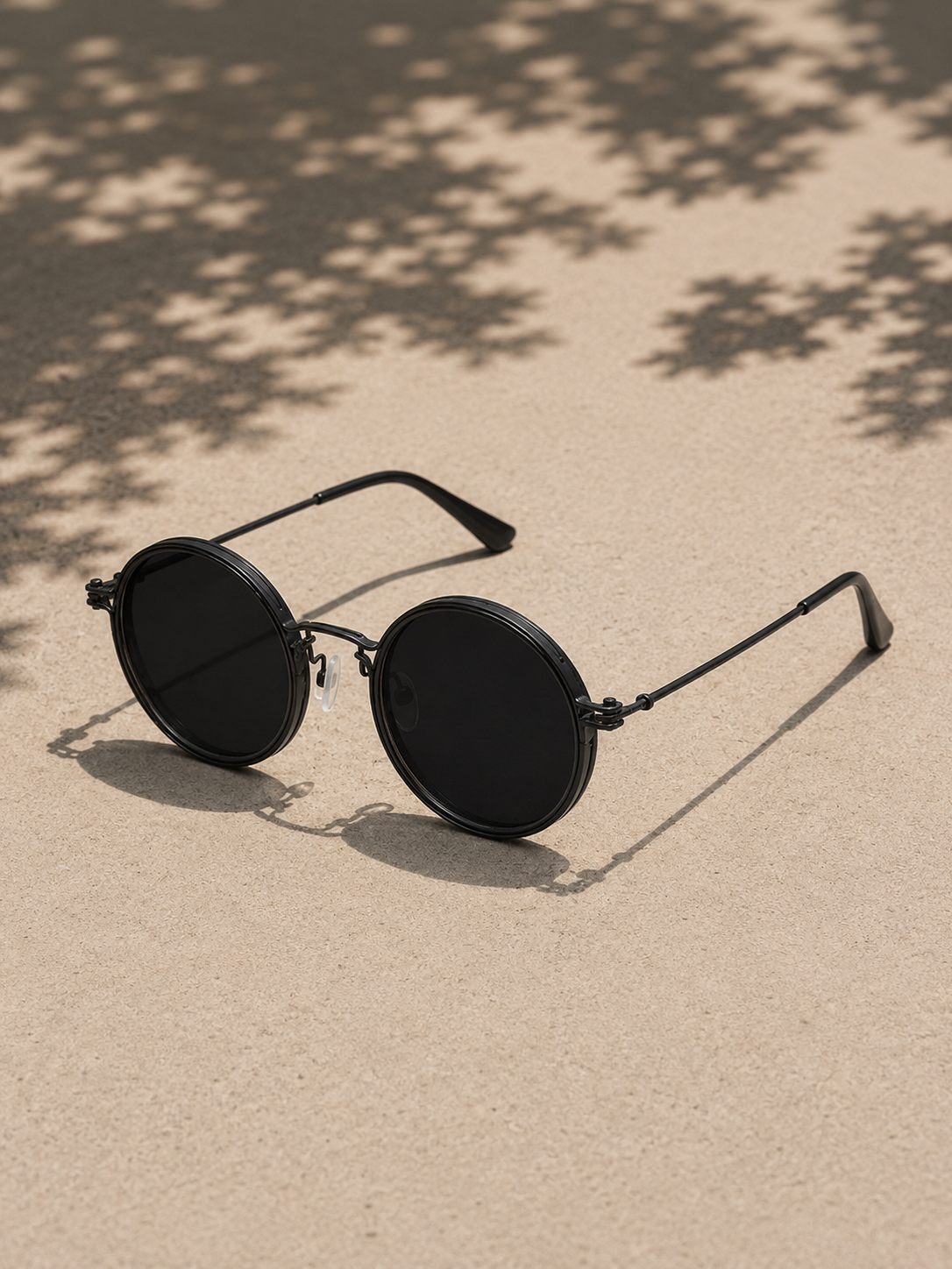 Lunettes de soleil rondes polarisées style vintage monture fine homme – Audenge