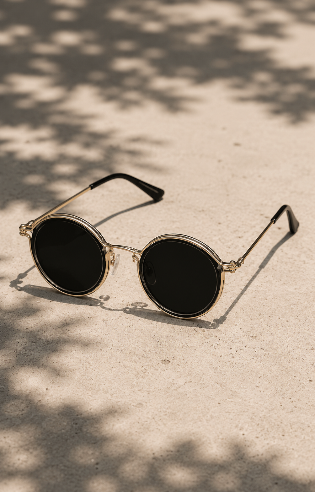 Lunettes de soleil rondes polarisées style vintage monture fine homme – Audenge
