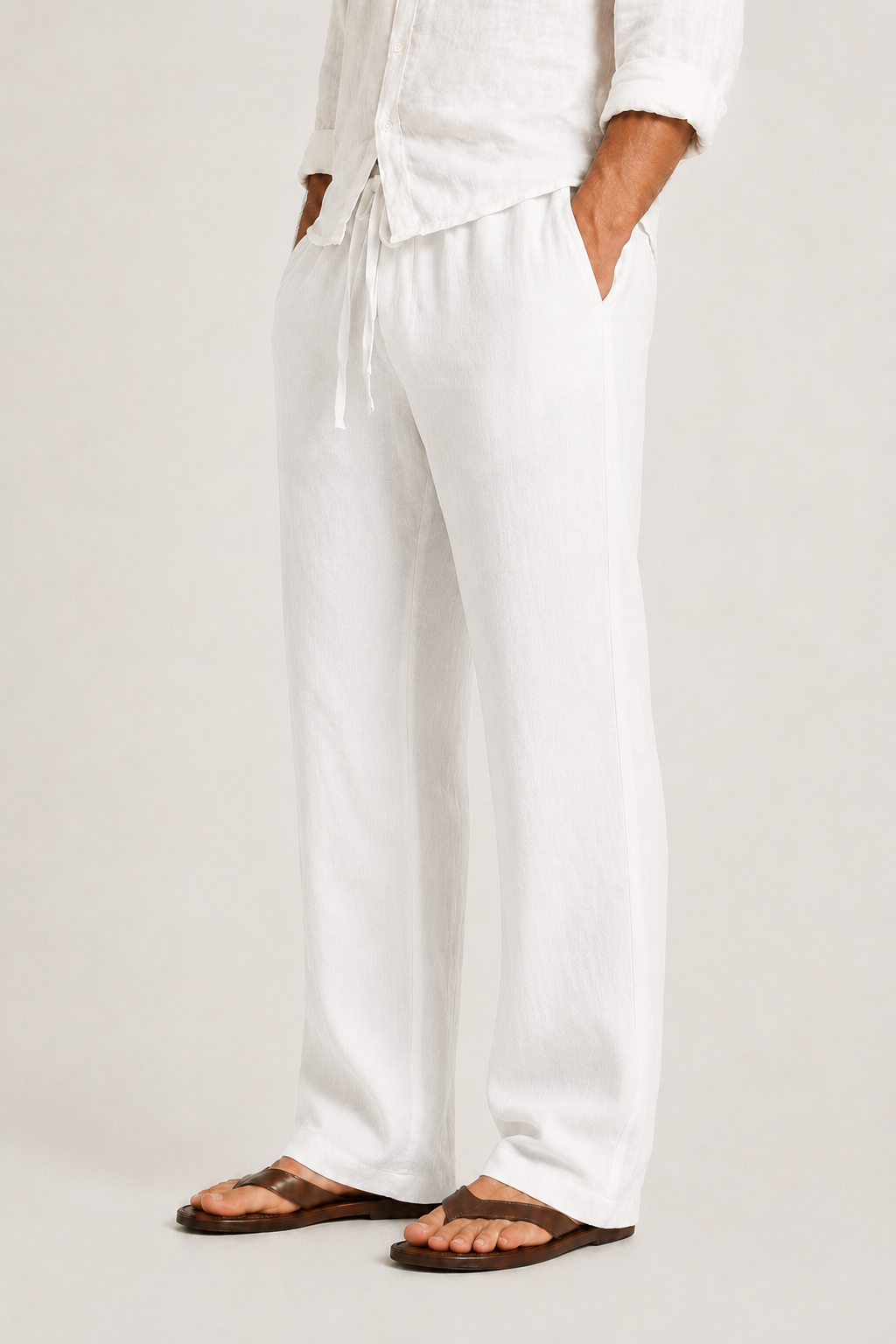 Pantalon en lin et coton léger coupe décontractée pour l'été homme – Molène