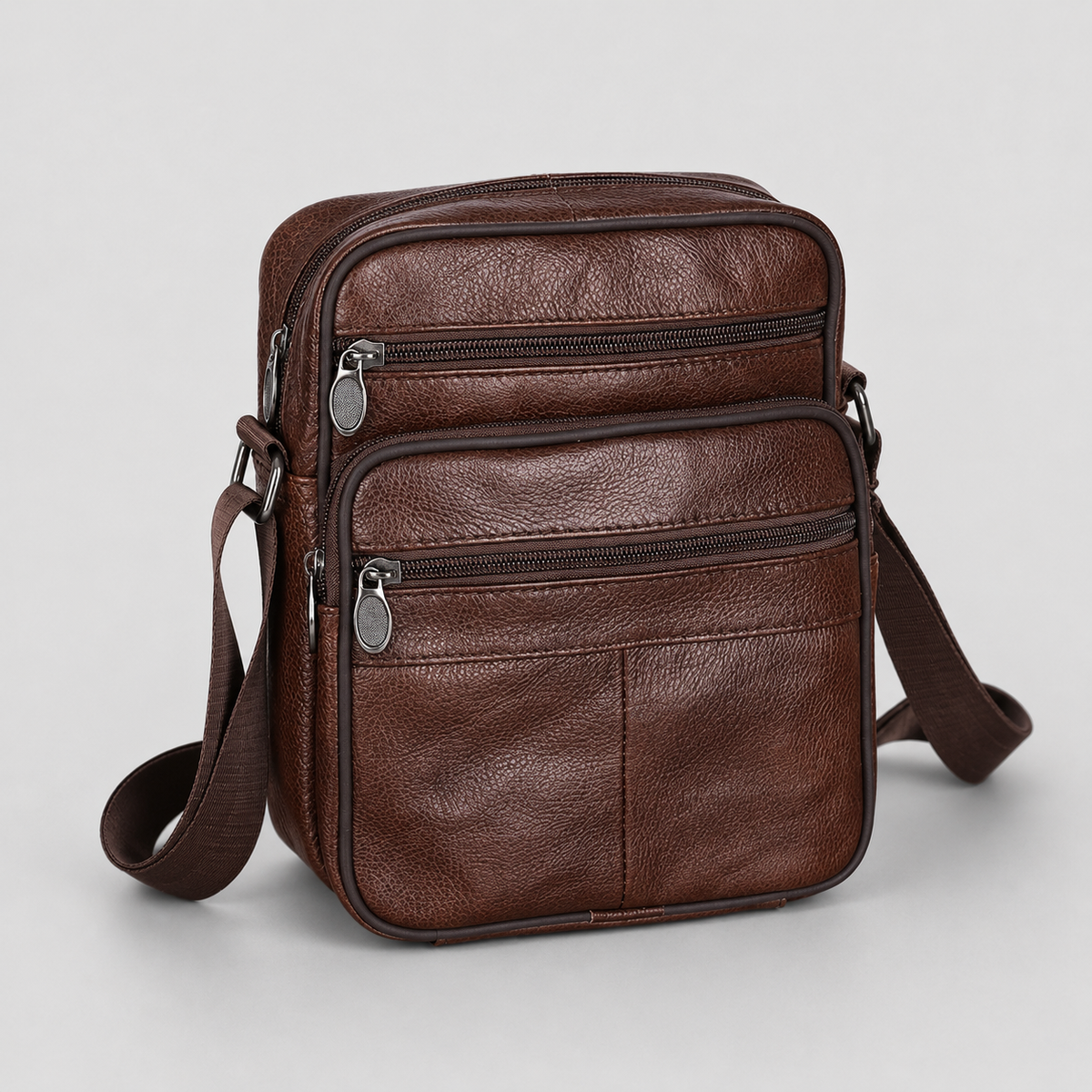 Sac porté épaule en cuir compact structuré style sobre et élégant homme – Auxerre