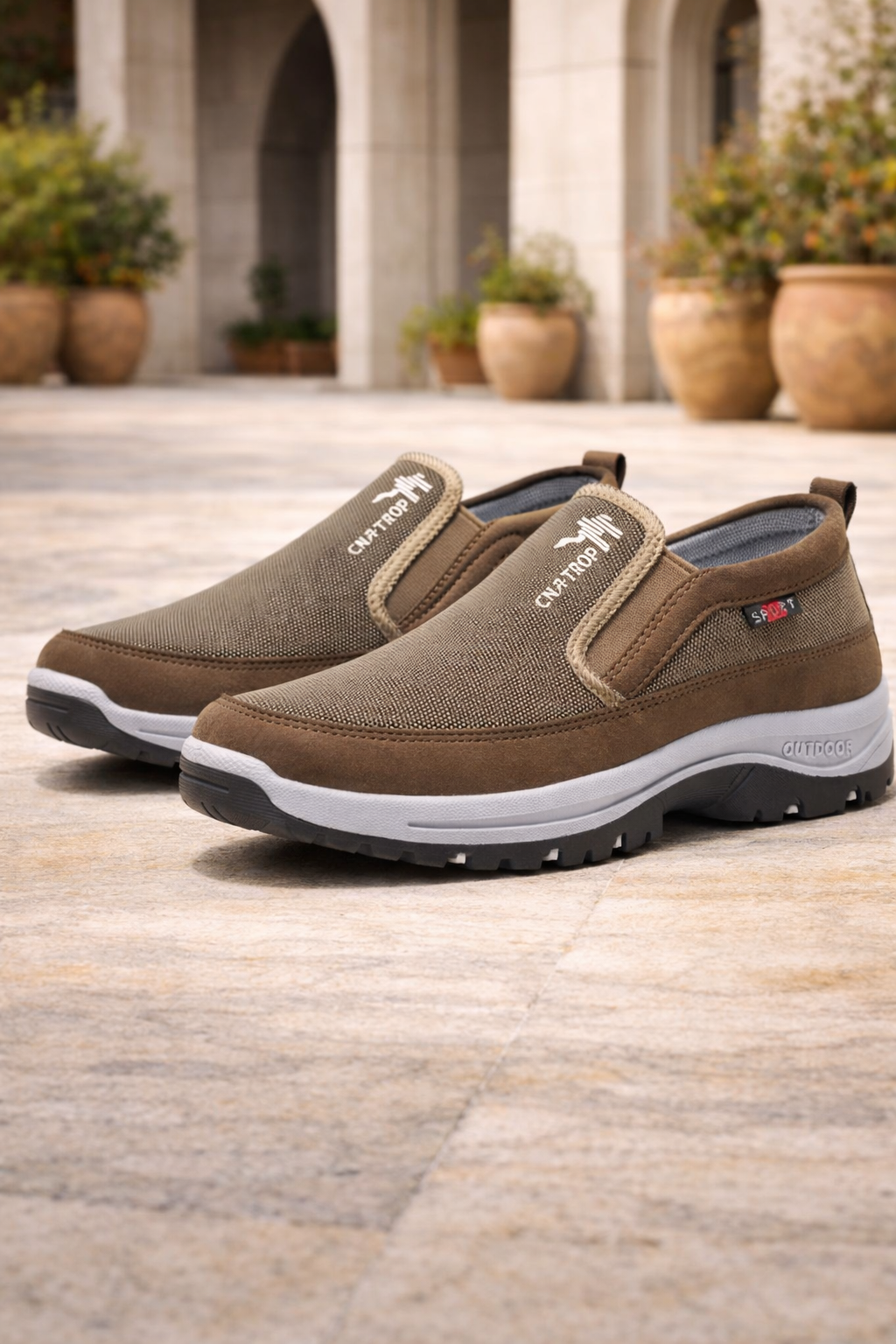 Chaussures de marche à enfiler confort amorti respirantes homme – Rully
