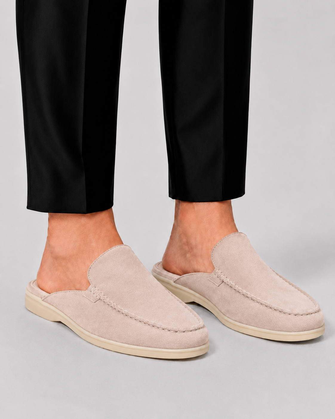 Mocassins mules à enfiler ligne épurée arrière ouvert homme – Vire