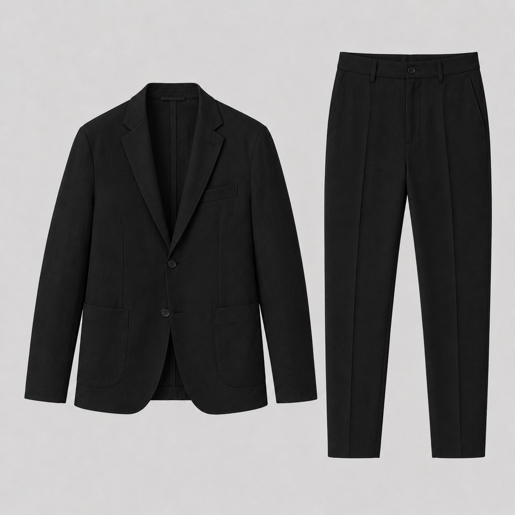 Ensemble deux pièces blazer à col classique et pantalon élégant homme – Dol