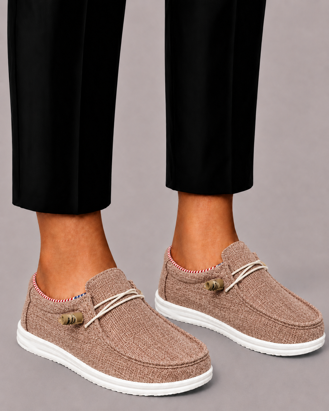 Mocassins en toile à enfiler légers respirants style décontracté homme – Verdelais