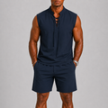 Ensemble haut sans manches à lacet et short assorti homme – Menars