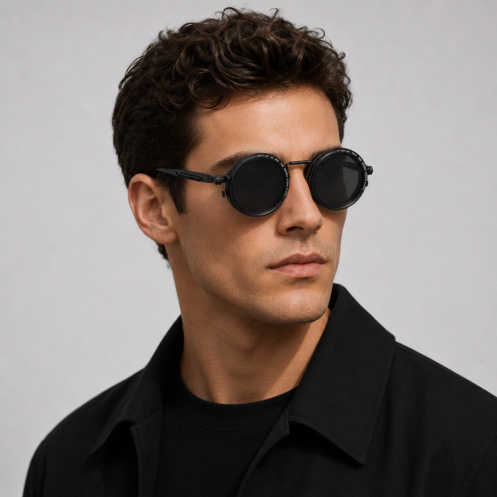 Lunettes de soleil rondes monture fine au style intemporel homme – Goult