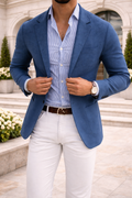 Blazer en maille coupe ajustée smart casual homme – Beaumont