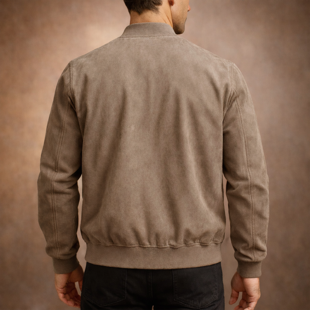 Blouson bomber effet daim léger mi-saison au style intemporel homme – Grenelle