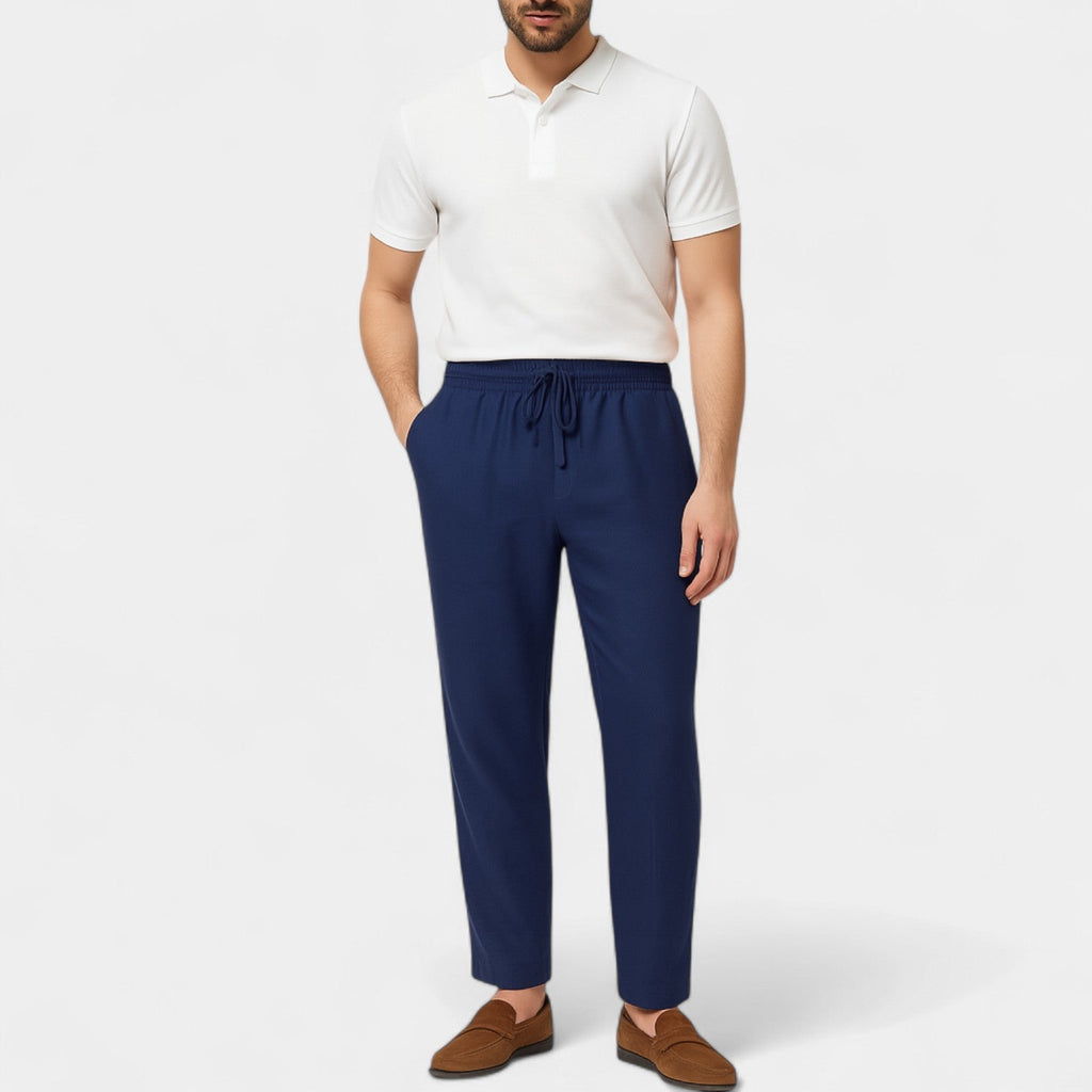 Pantalon d'été en lin coupe ample silhouette détendue homme – Sarlat