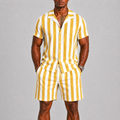 Ensemble T-shirt et short rayé manches courtes homme – Capbreton