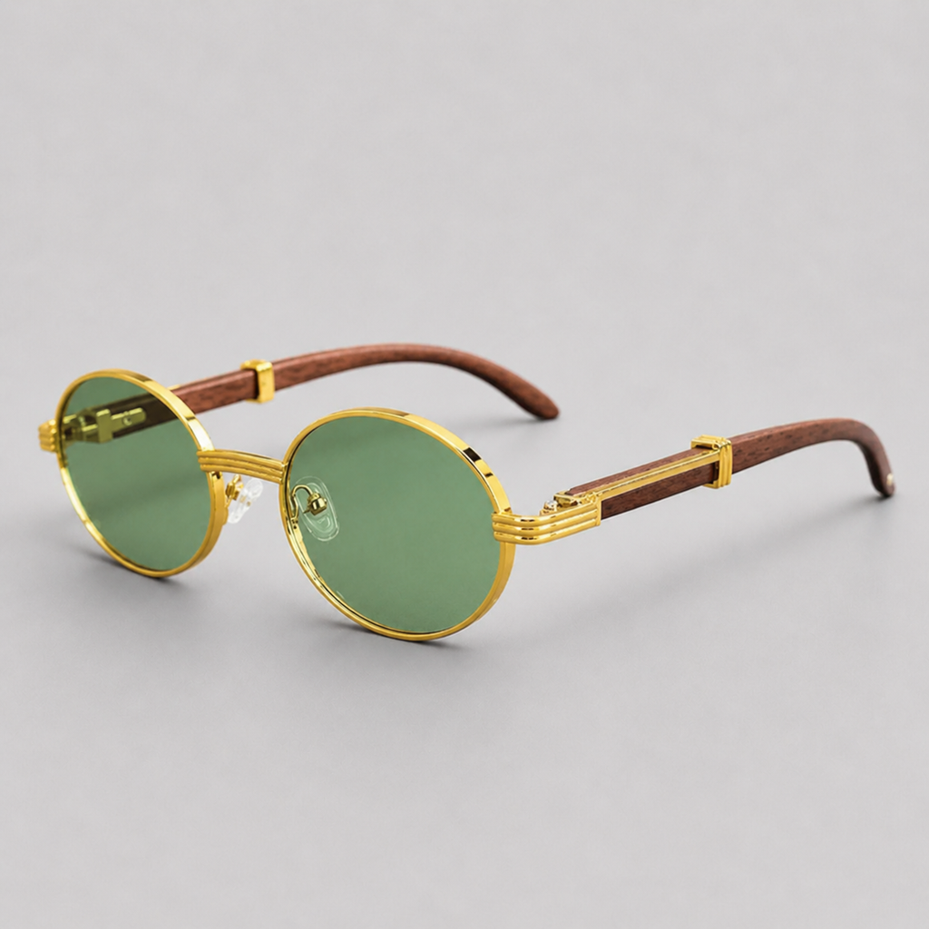 Lunettes de soleil rondes monture métallique style sobre et élégant homme – Mâcon
