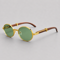 Lunettes de soleil rondes monture métallique style sobre et élégant homme – Mâcon