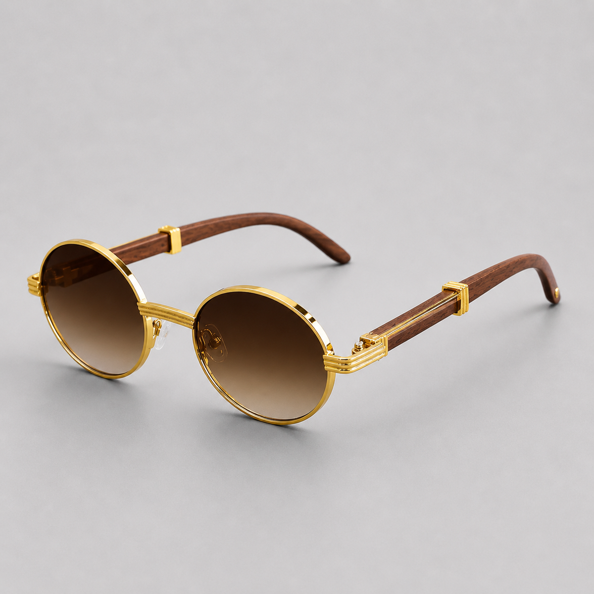 Lunettes de soleil rondes monture métallique style sobre et élégant homme – Mâcon