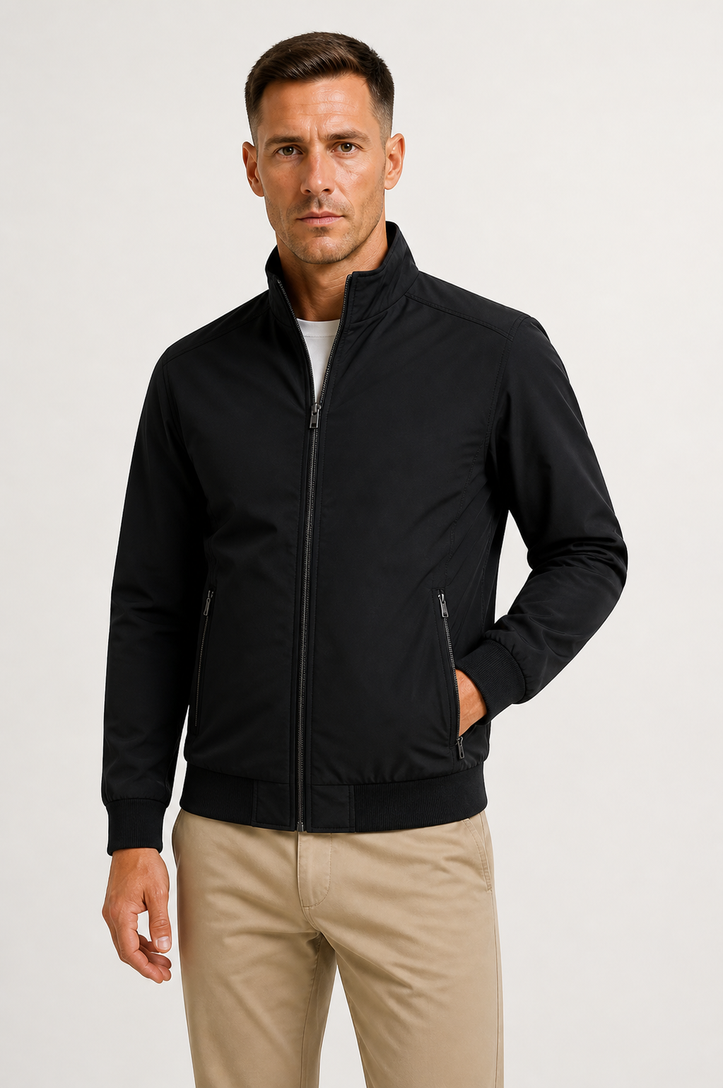 Veste mi-saison coupe nette pour le quotidien au chic discret homme – Riez