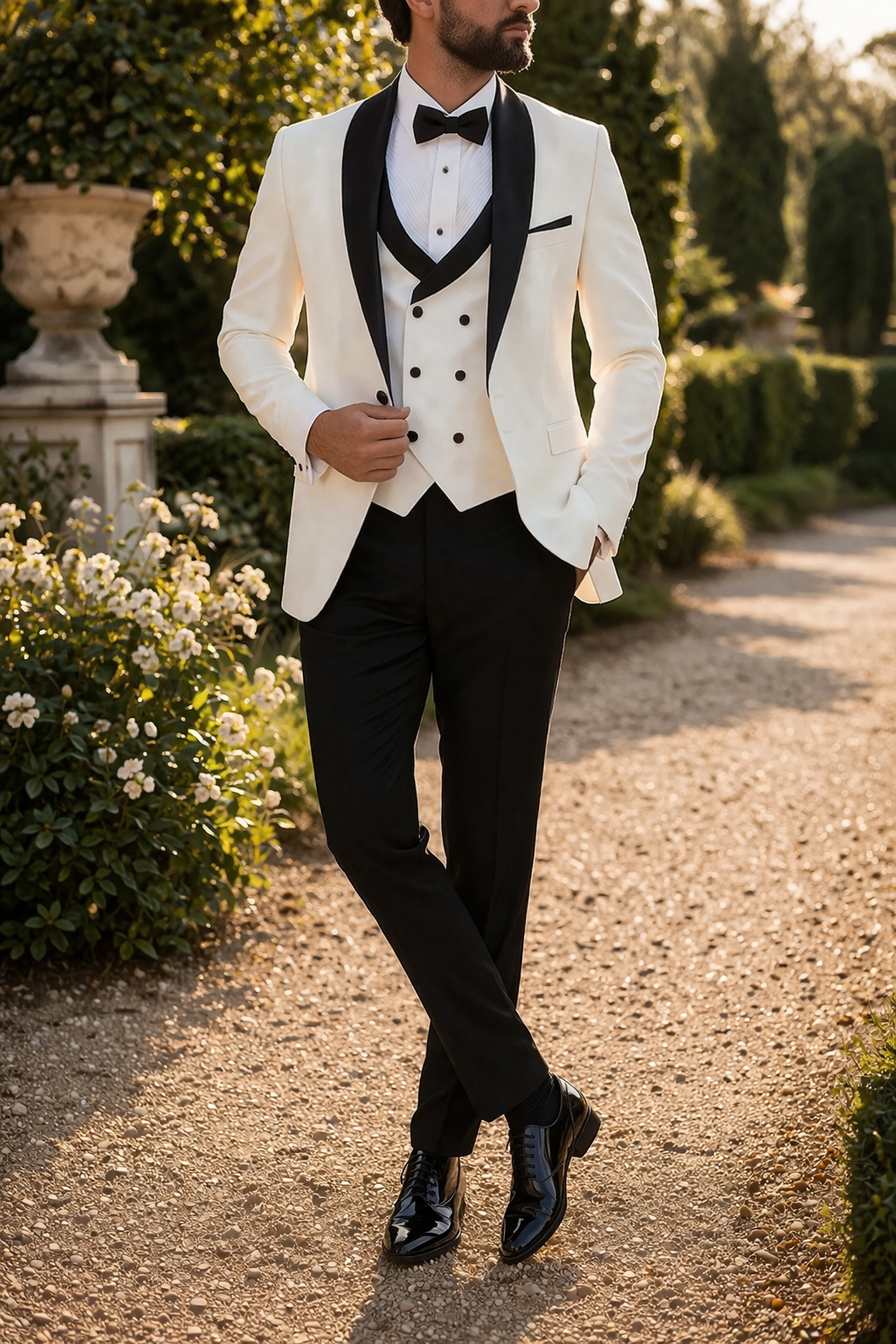 Costume trois pièces smoking col châle cérémonie homme – Henrichemont