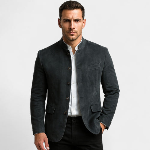 Blazer effet daim côtelé coupe ajustée texture allure sobre homme – Quincy