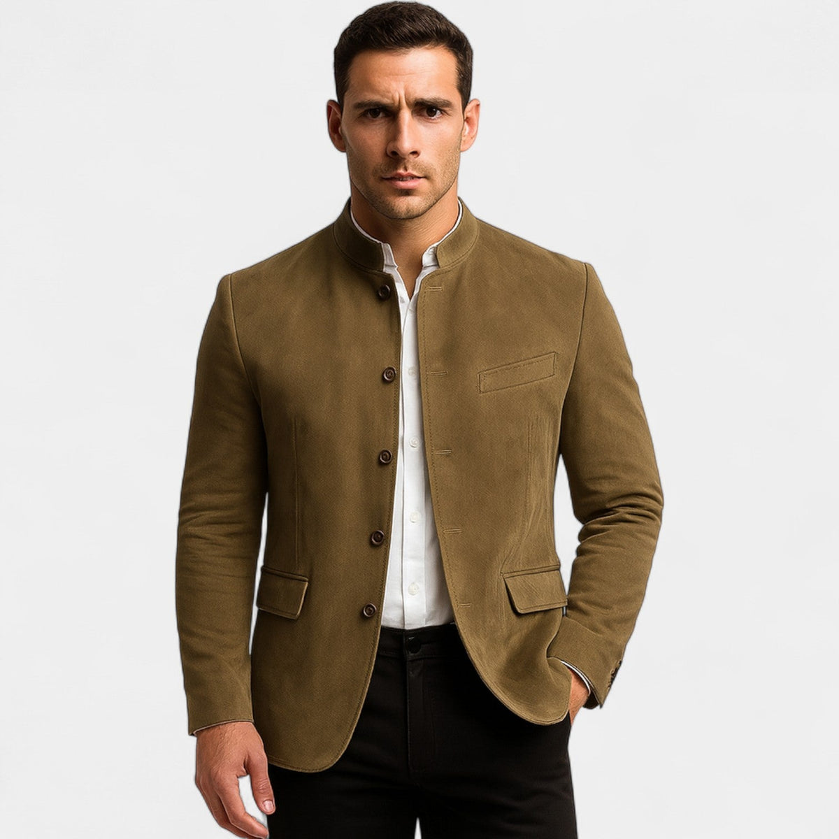 Blazer effet daim côtelé coupe ajustée texture allure sobre homme – Quincy