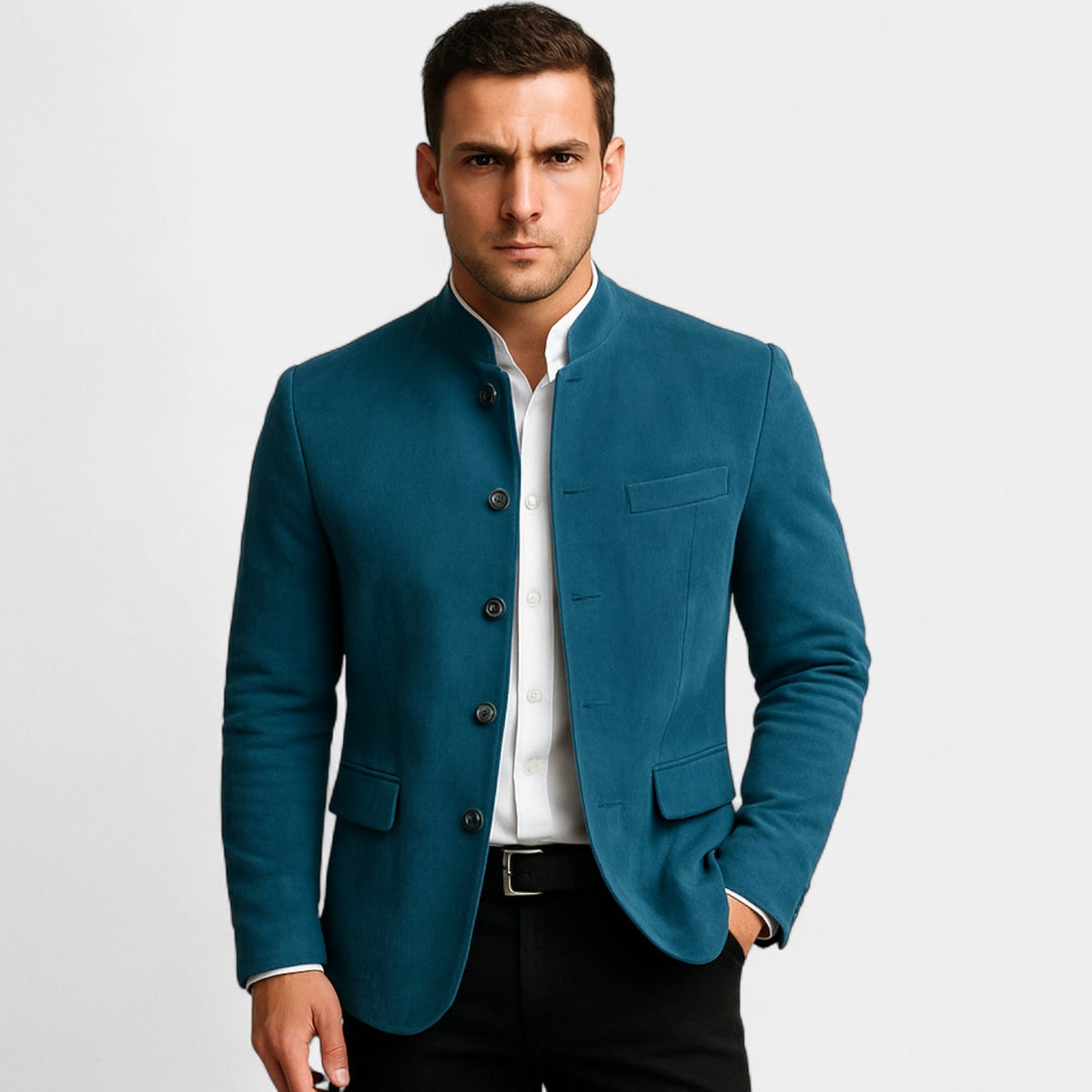 Blazer effet daim côtelé coupe ajustée texture allure sobre homme – Quincy