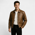 Manteau en cuir PU coupe ajustée silhouette élégante homme – Les Eyzies